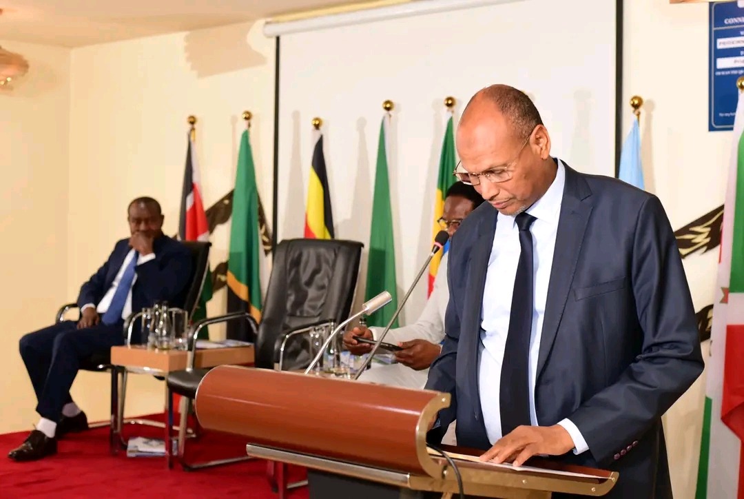 The State Department for Shipping and Maritime Principal Secretary Aden Millah during maritime event.