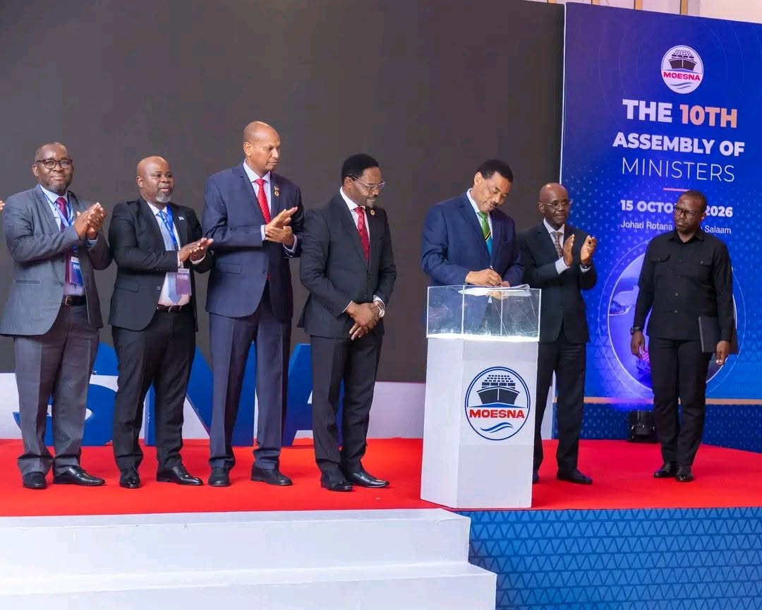 Shipping and Maritime PS Mr. Aden A. Millah, MOESNA SG during the MOENA 10th ministers assembly at Tanzania