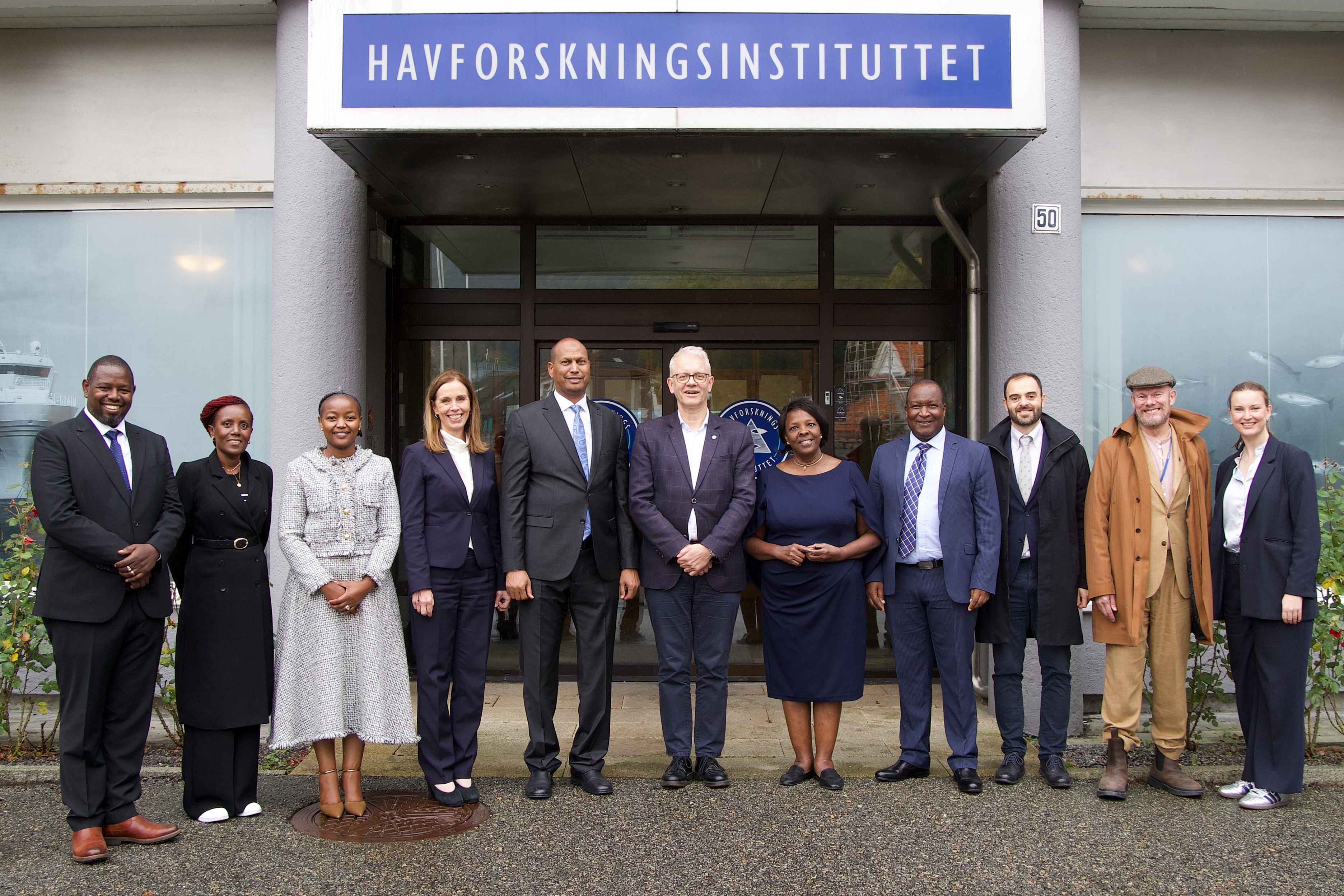 Kenyan delegation during a tour at a Norway maritime institution