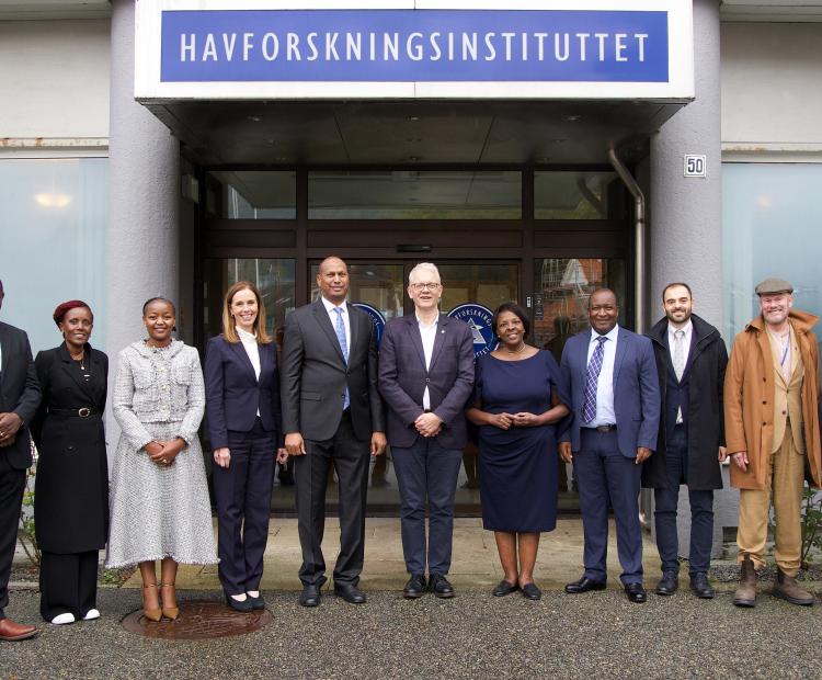 Kenyan delegation during a tour at a Norway maritime institution
